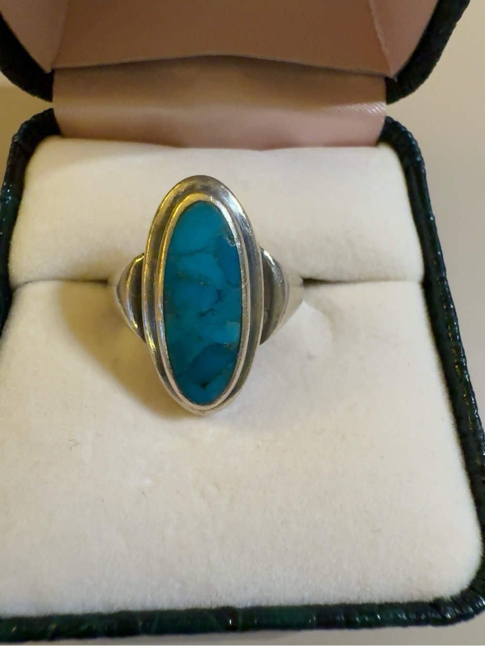 Vintage Sterling Silver Turquoise Statement Ring
